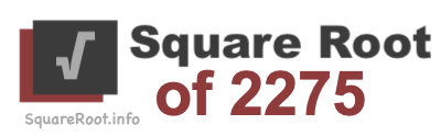 Square Root of 2275