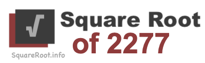Square Root of 2277