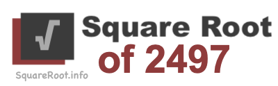 Square Root of 2497 Square Root of 2497