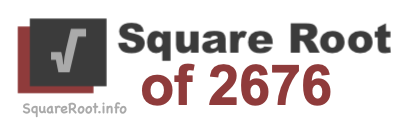 Square Root of 2676 Square Root of 2676