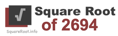 Square Root of 2694