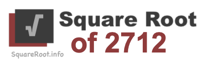 Square Root of 2712 Square Root of 2712