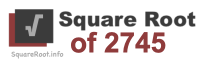 Square Root of 2745 Square Root of 2745