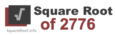Square Root of 2776 Square Root of 2776