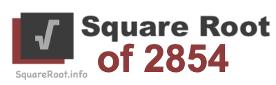 Square Root of 2854