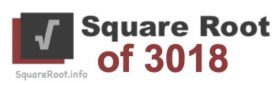 Square Root of 3018