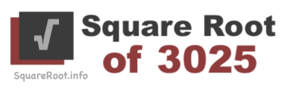 Square Root of 3025