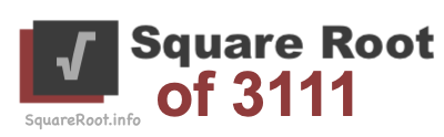 Square Root of 3111