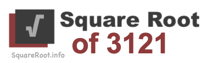 Square Root of 3121 Square Root of 3121