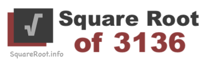 Square Root of 3136 Square Root of 3136