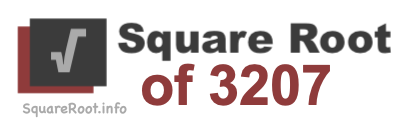 Square Root of 3207 Square Root of 3207