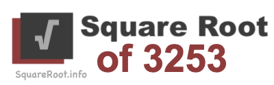 Square Root of 3253