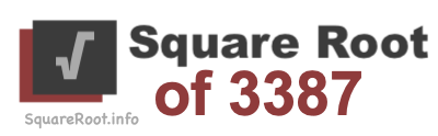 Square Root of 3387 Square Root of 3387