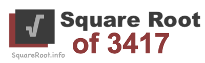Square Root of 3417