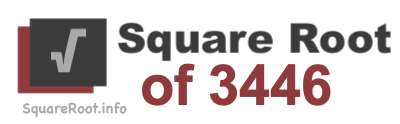 Square Root of 3446 Square Root of 3446