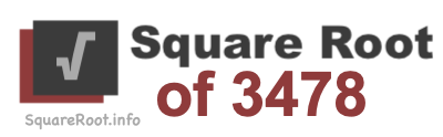 Square Root of 3478