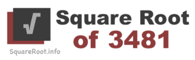 Square Root of 3481 Square Root of 3481