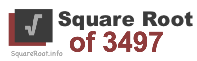 Square Root of 3497 Square Root of 3497