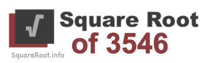 Square Root of 3546 Square Root of 3546