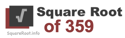 Square Root of 359