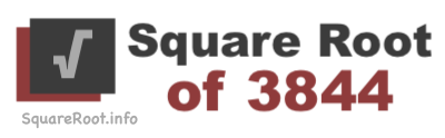 Square Root of 3844 Square Root of 3844