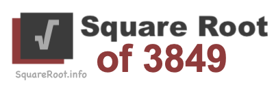 Square Root of 3849 Square Root of 3849