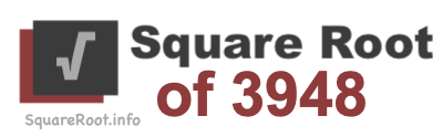 Square Root of 3948 Square Root of 3948