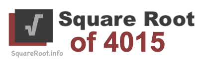 Square Root of 4015