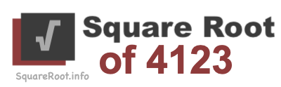 Square Root of 4123 Square Root of 4123