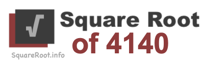 Square Root of 4140 Square Root of 4140