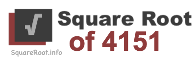 Square Root of 4151