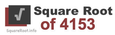 Square Root of 4153
