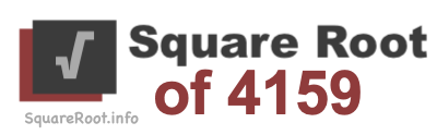 Square Root of 4159 Square Root of 4159