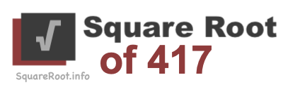 Square Root of 417