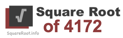 Square Root of 4172 Square Root of 4172