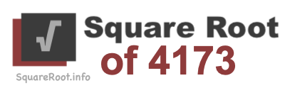 Square Root of 4173