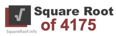 Square Root of 4175