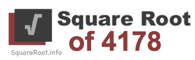 Square Root of 4178 Square Root of 4178