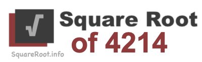 Square Root of 4214