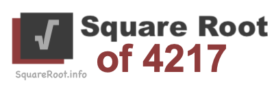 Square Root of 4217