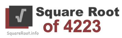 Square Root of 4223 Square Root of 4223