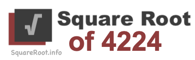 Square Root of 4224 Square Root of 4224