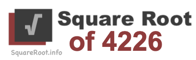 Square Root of 4226