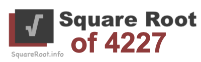 Square Root of 4227