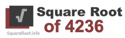 Square Root of 4236 Square Root of 4236