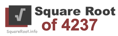 Square Root of 4237 Square Root of 4237
