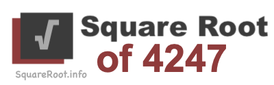 Square Root of 4247 Square Root of 4247