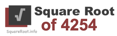 Square Root of 4254