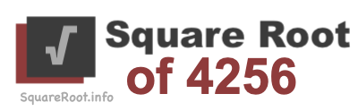 Square Root of 4256