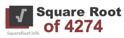 Square Root of 4274